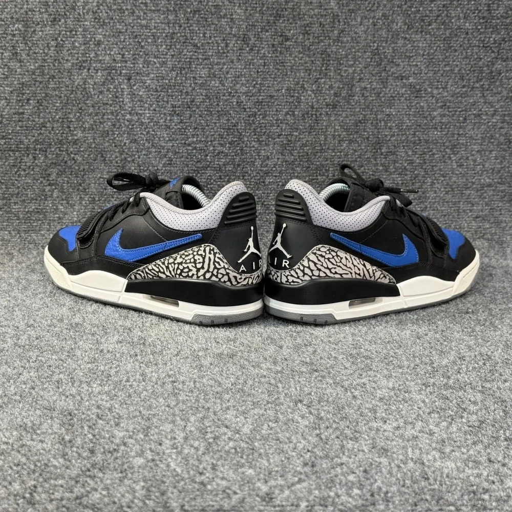 Jordan Legacy 312 Low Shoes Men's 8.5 Black Royal Leather Retro Athletic Sneaker